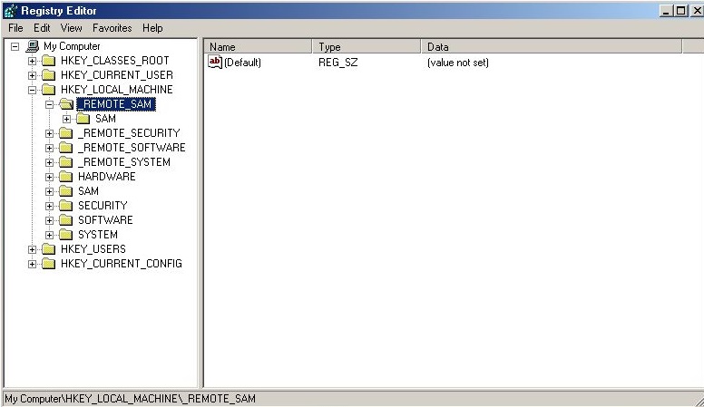 edit registry
