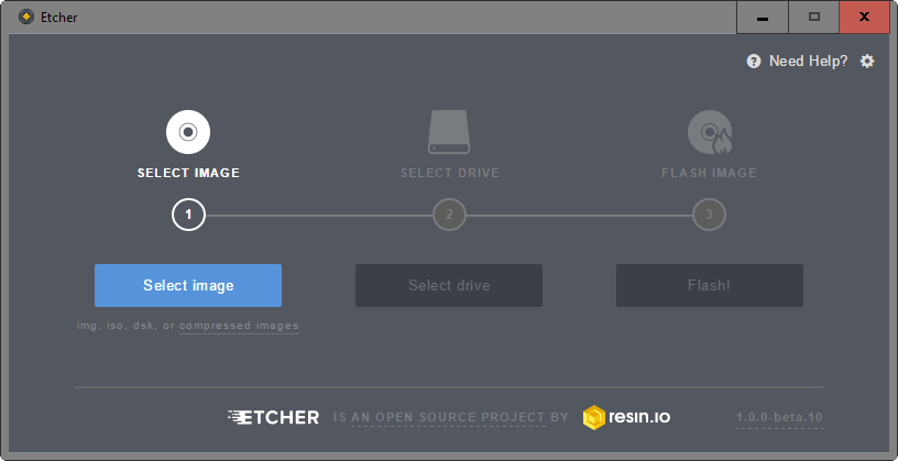 etcher flash images
