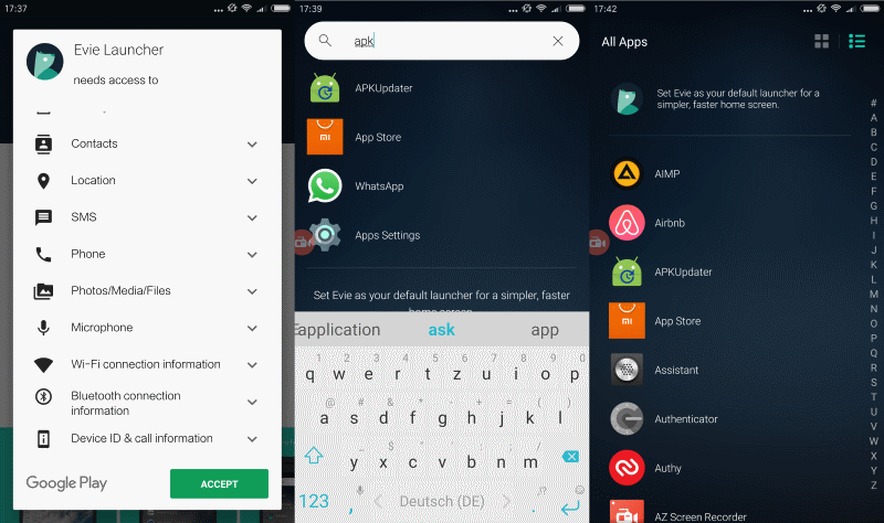 evie launcher