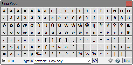 extra keys