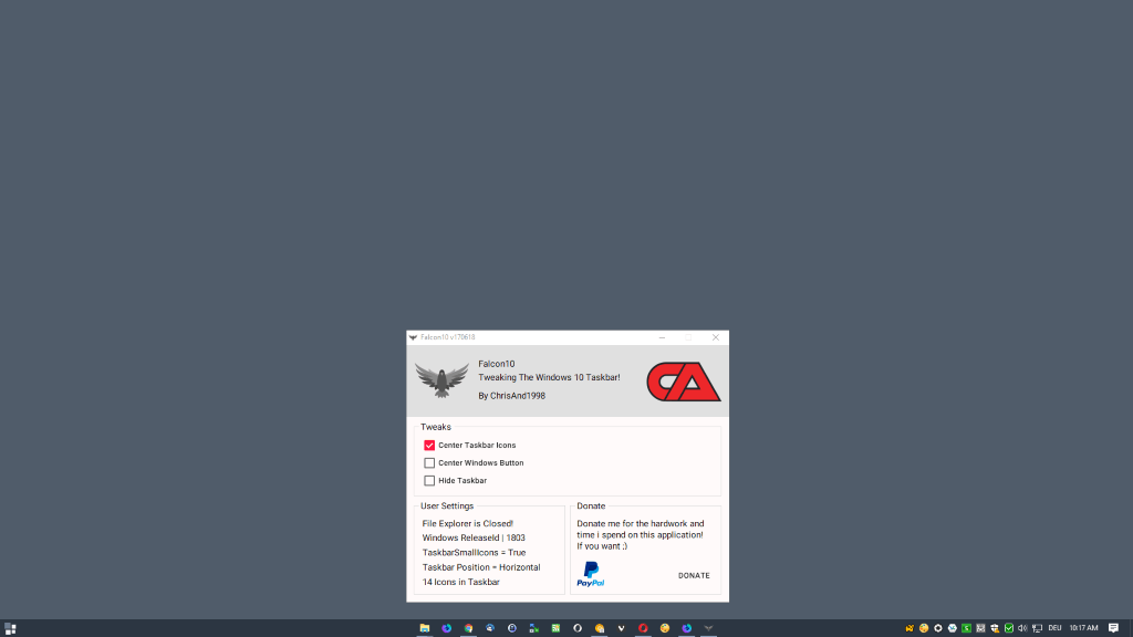 falcon icons centered
