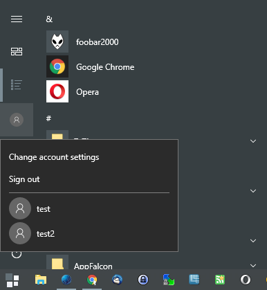fast user switching windows 10