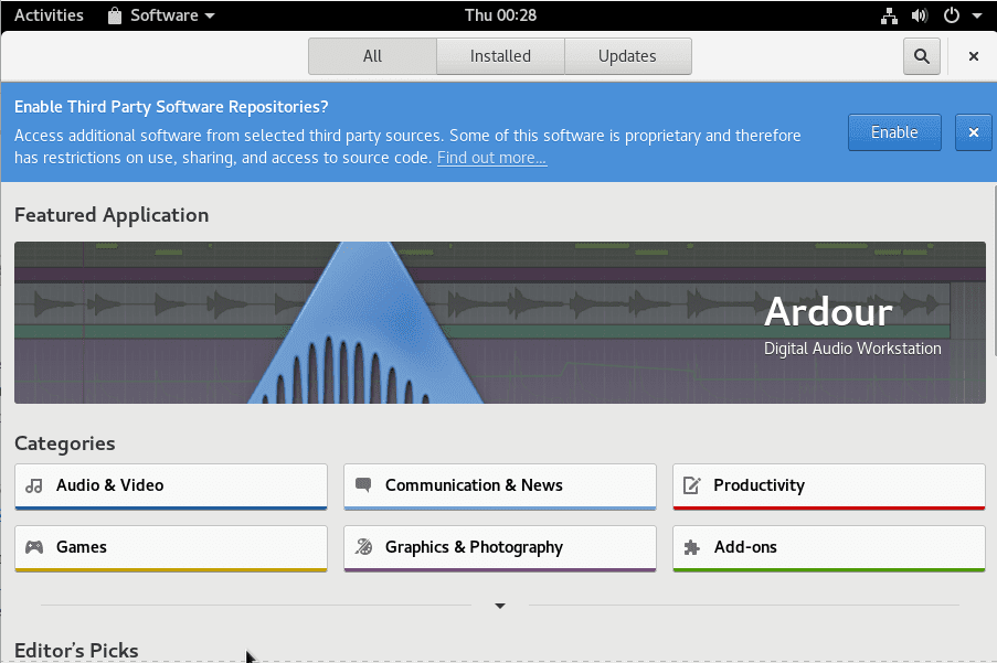 fedora 28 third party repositories
