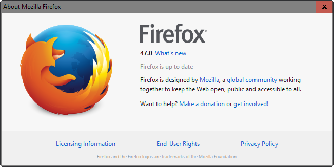 firefox 47.0
