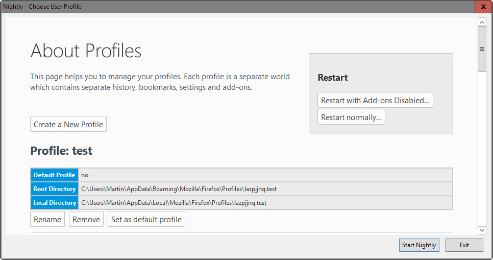 firefox about profiles