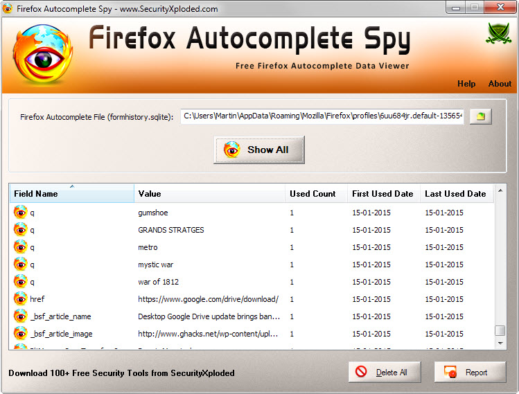 firefox autocomplete spy