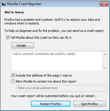 firefox crash flash player