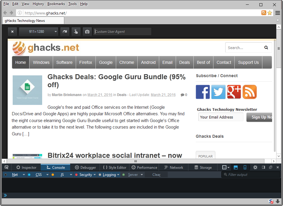 firefox custom user agent