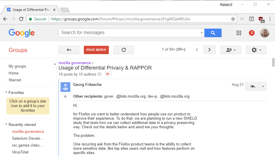 firefox data collecting