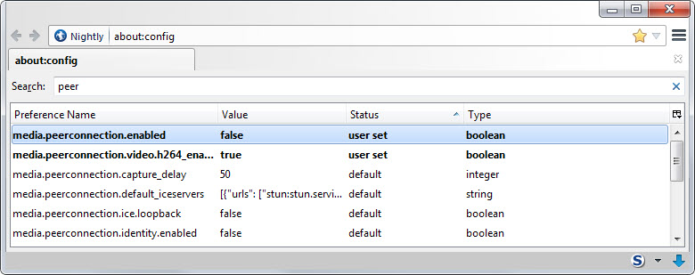 firefox disable webrtc