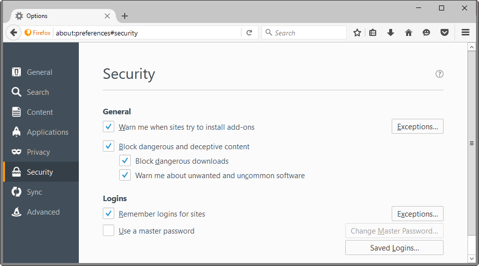 firefox download security