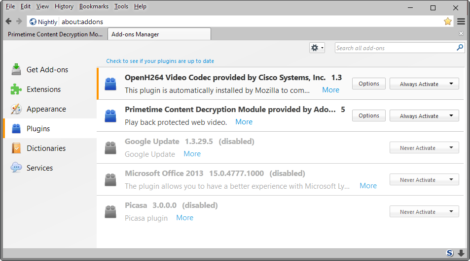 firefox drm