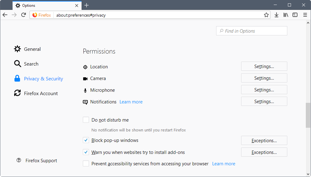 firefox new permissions