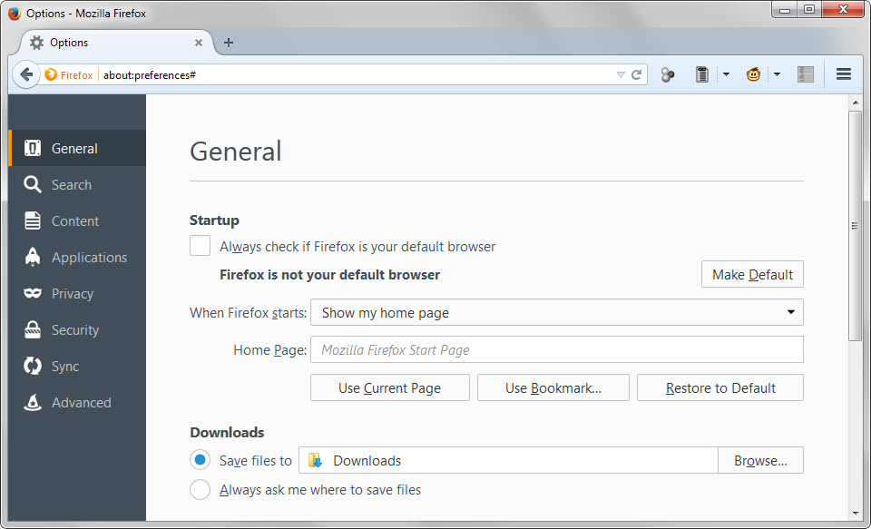 firefox preferences tabs