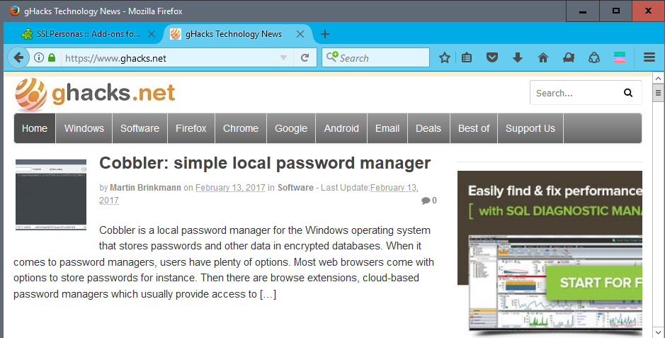 firefox ssl personas addon