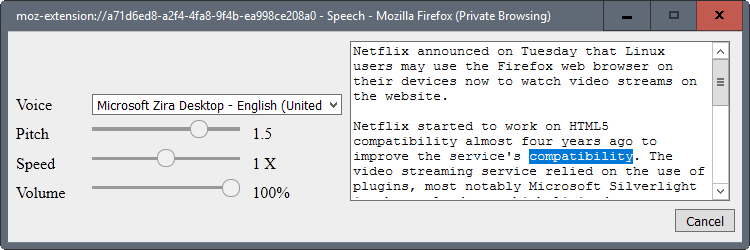 firefox text to speech