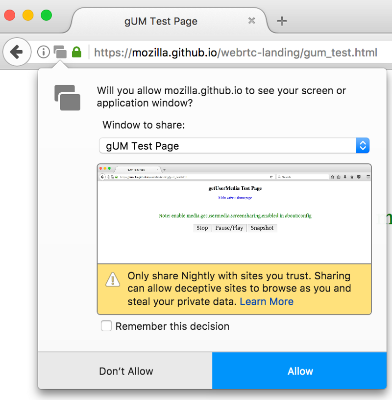 firefox webrtc screen share