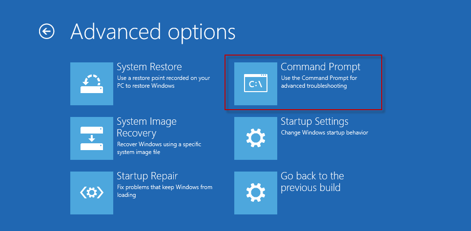 fix command prompt