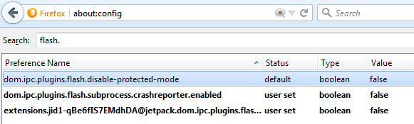 flash protected mode