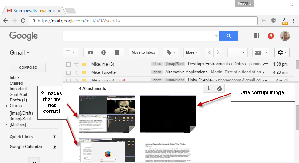 gmail check attachments