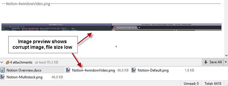 gmail corrupt file attachment