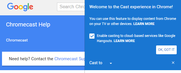 google chrome cast