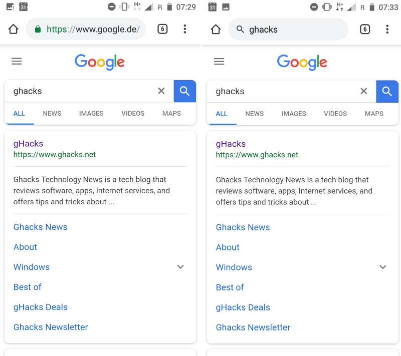 google chrome hide url