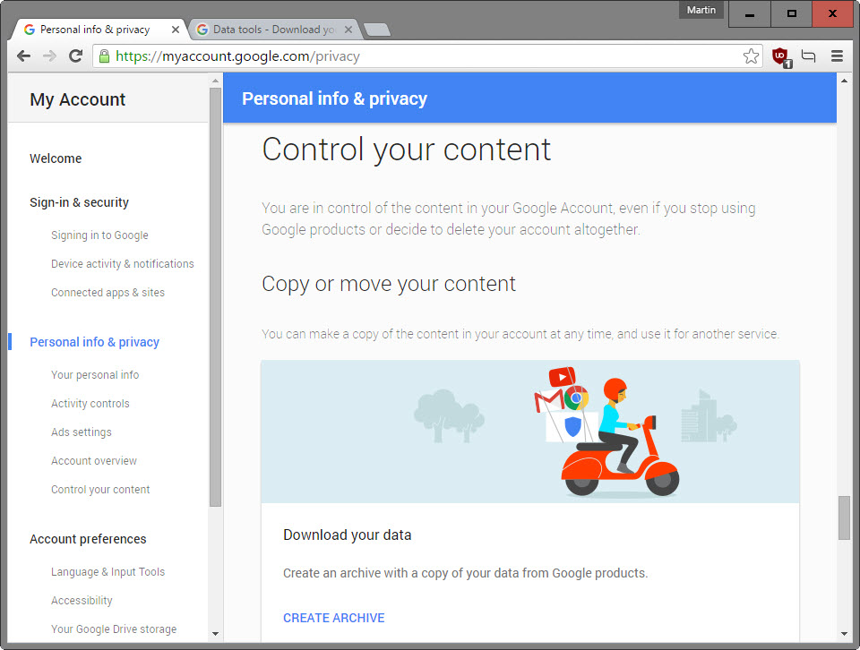 google control content