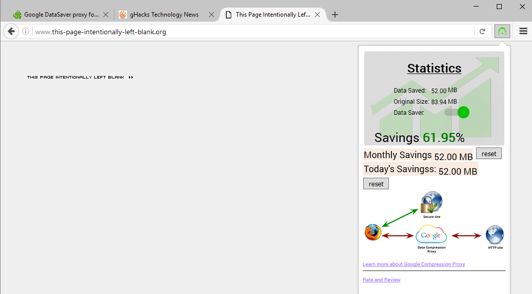 google data saver firefox