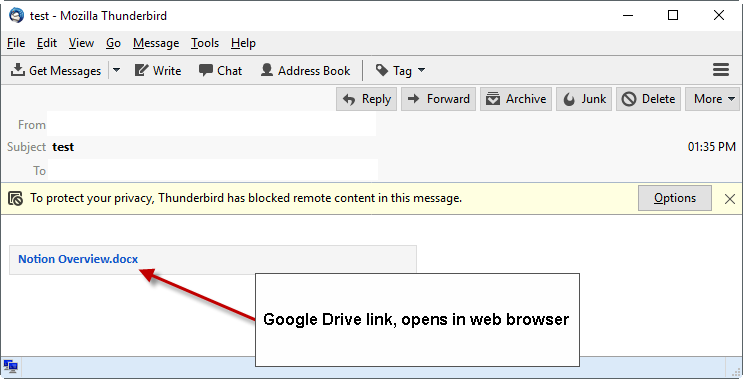 google drive attachment