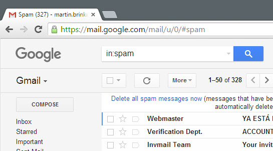 google mail spam
