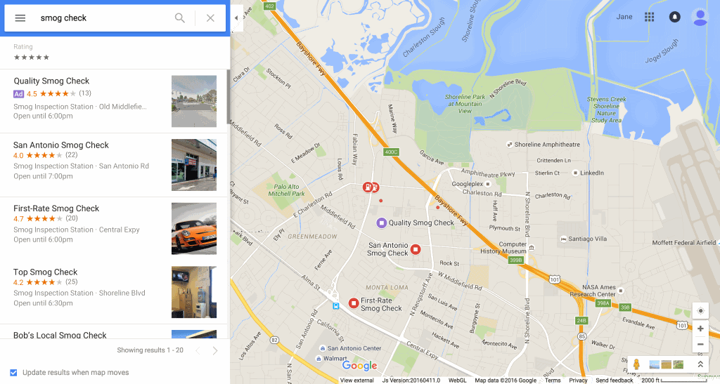 google maps ads