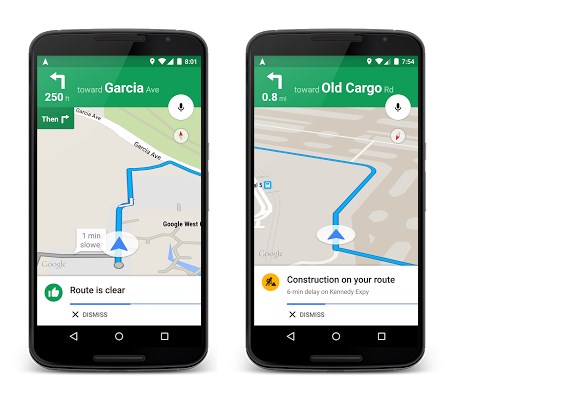 google maps traffic information