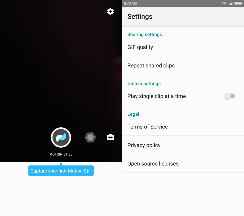 google motion stills