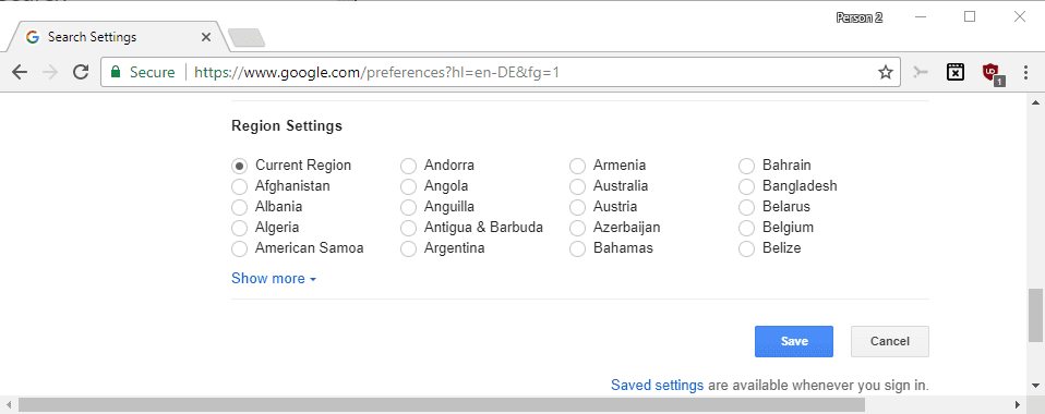 google search