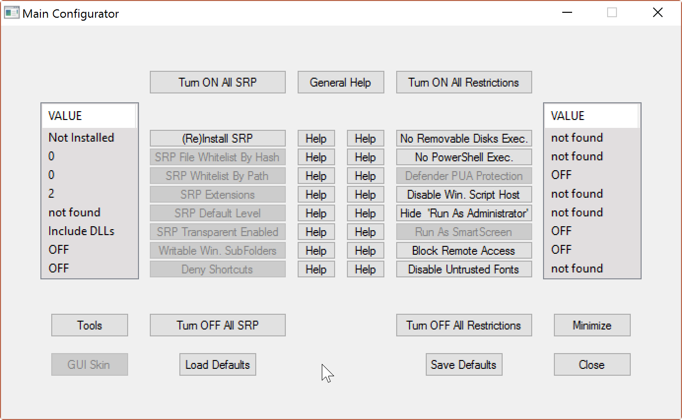 hard configurator