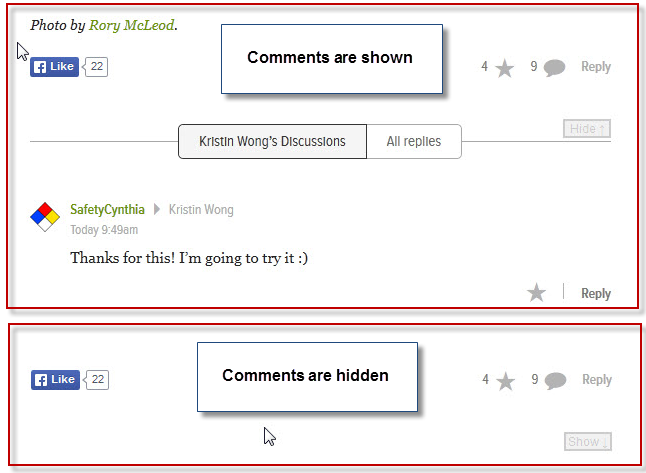 hide comments