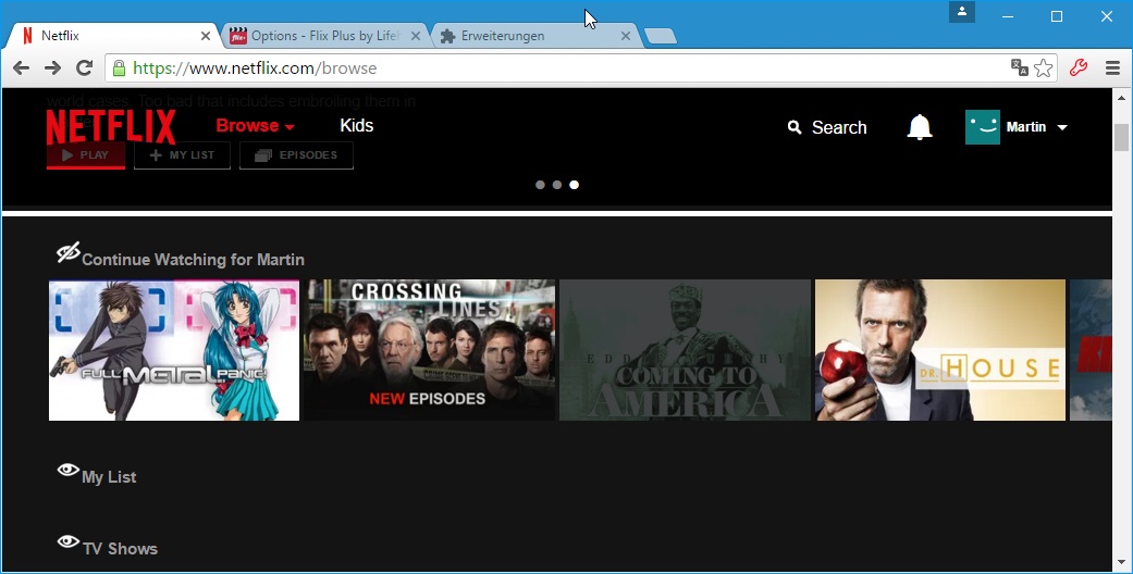 hide content netflix