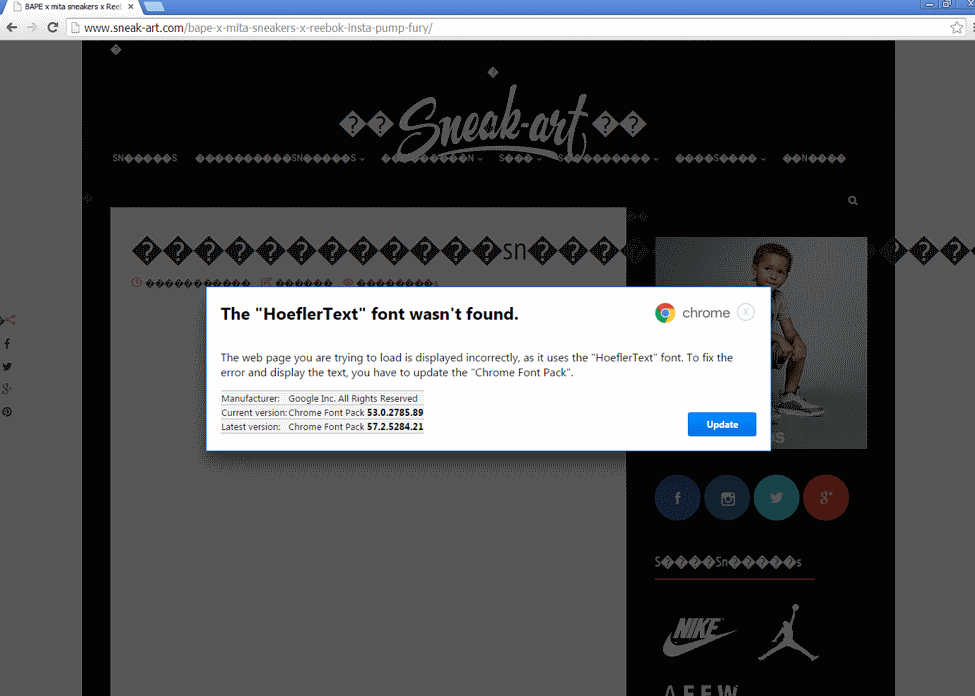 hoeflertext font wasnt found
