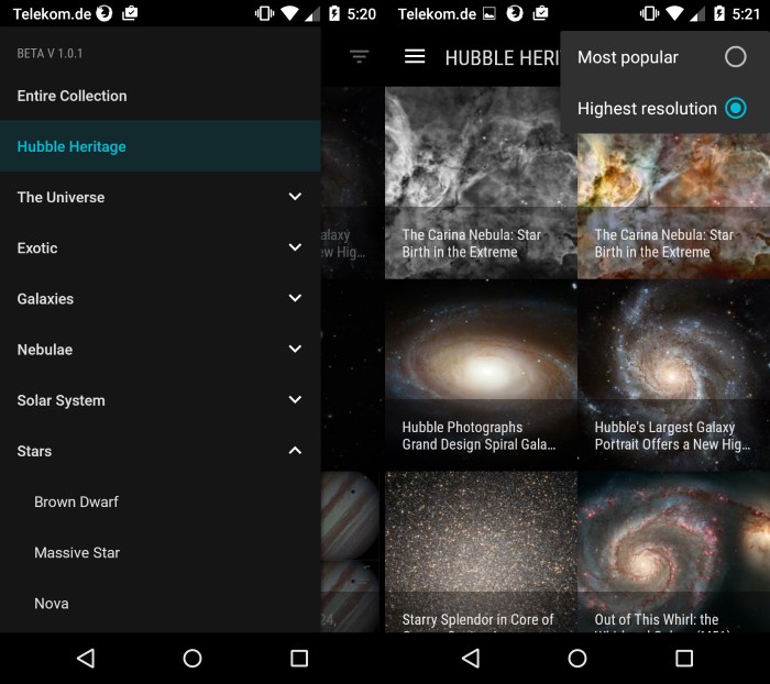 hubble photos missions