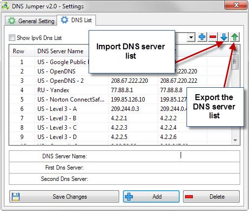 import dns server