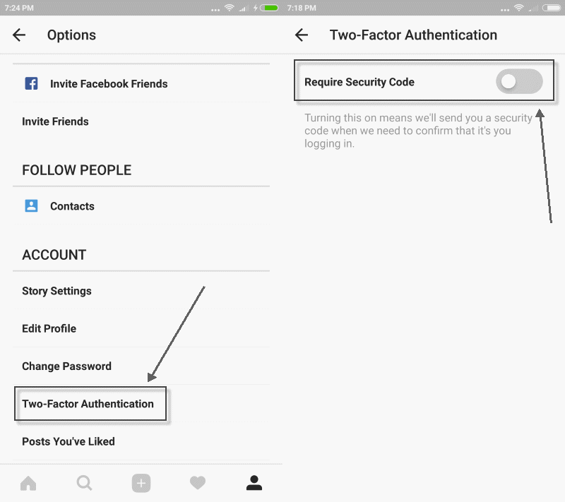 instagram security code