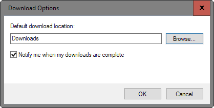 internet explorer change downloads