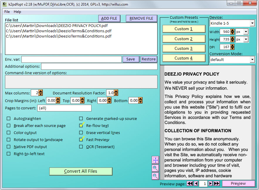 k2pdfopt optimize pdf djvu