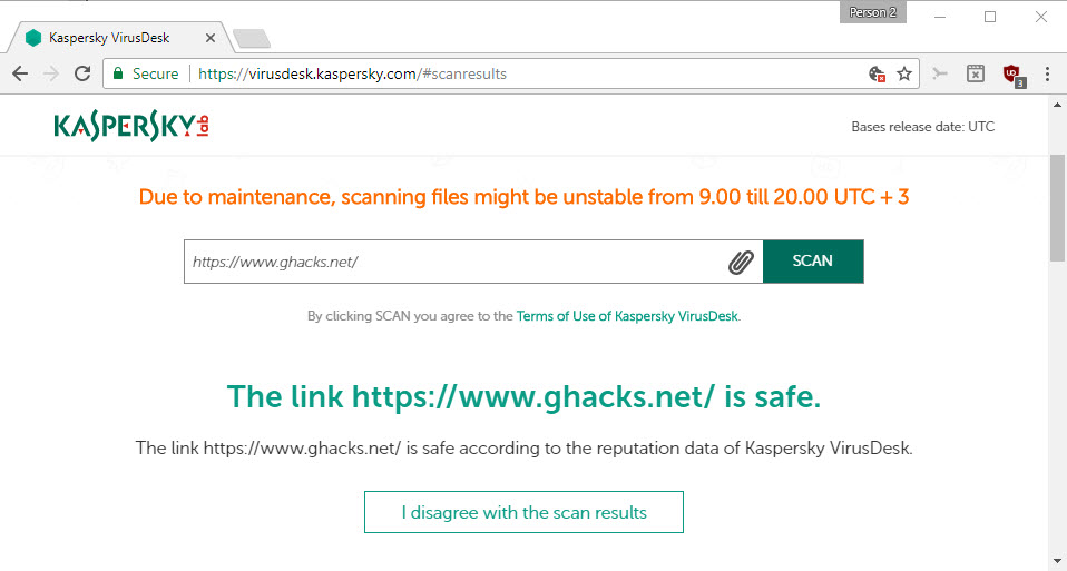 kaspersky link scan