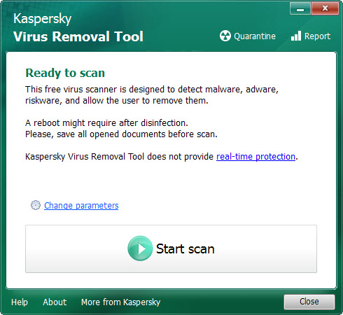 kaspersky virus removal tool