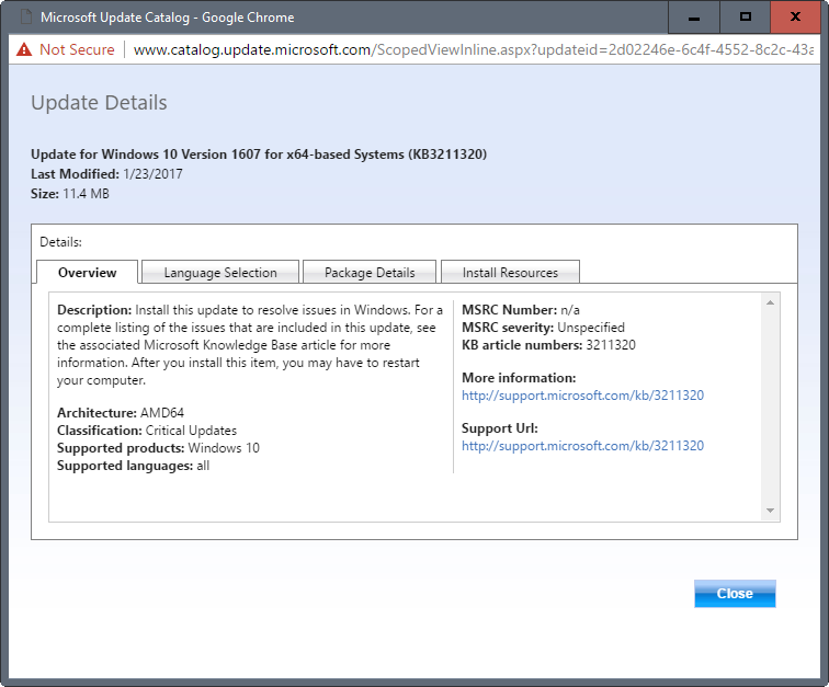 kb3211320 update
