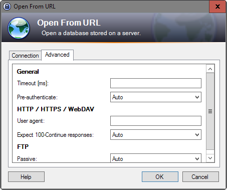 keepass-2.32 open url
