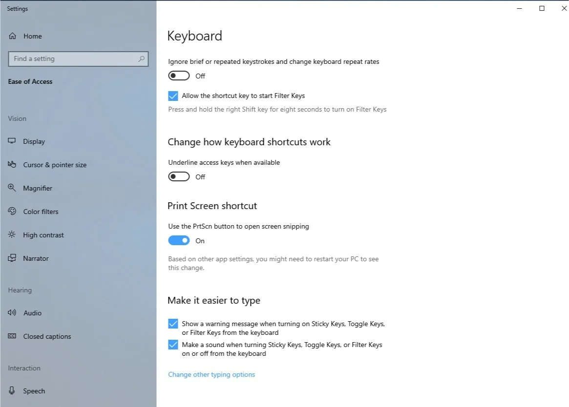 keyboard print key snipping