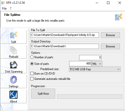 kfk file splitter